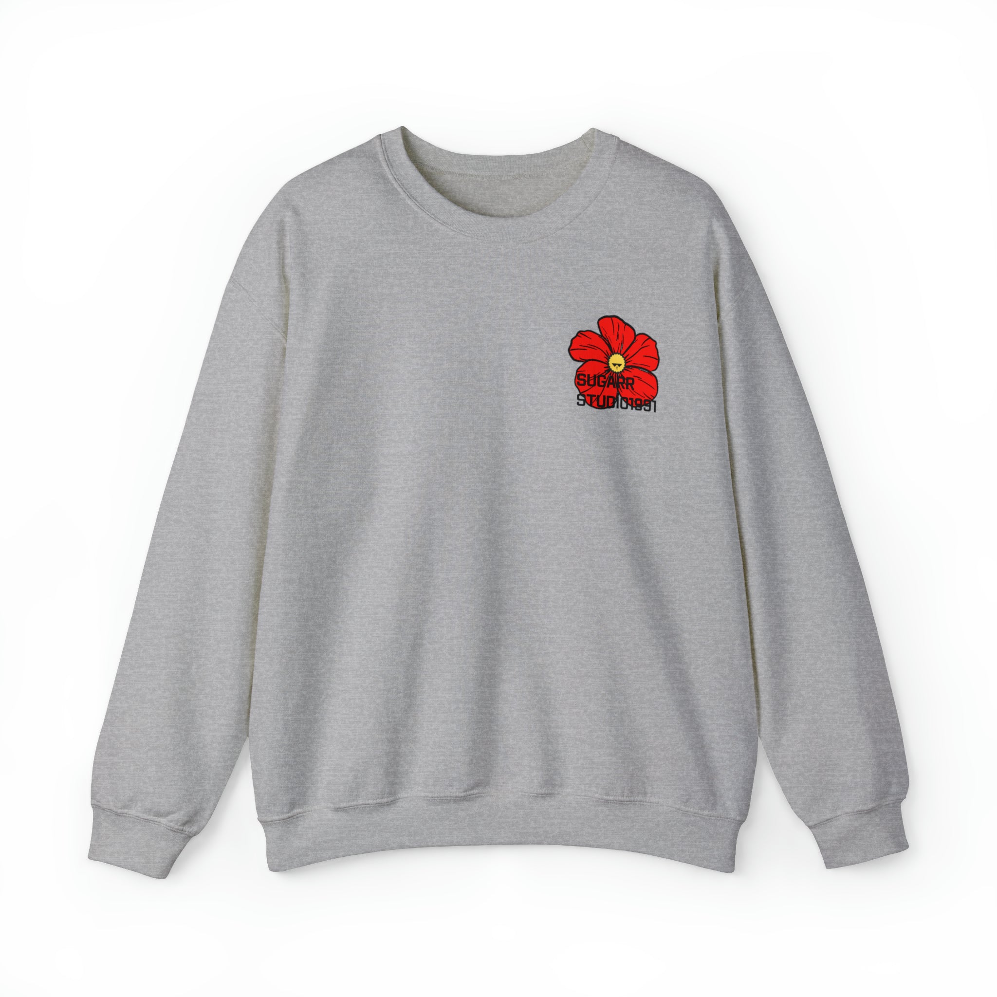 Suflower Crewneck Sweatshirt_Chest logo_Grey