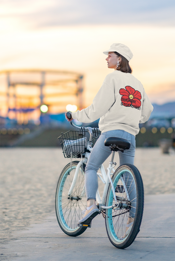 Suflower Crewneck Sweatshirt_Back logo_Sand